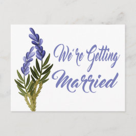 Floral Save the Date Lavender Lila Wedding Ankündigungspostkarte