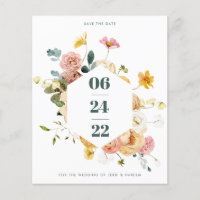 Floral Save the Date Postkarte | Sutton