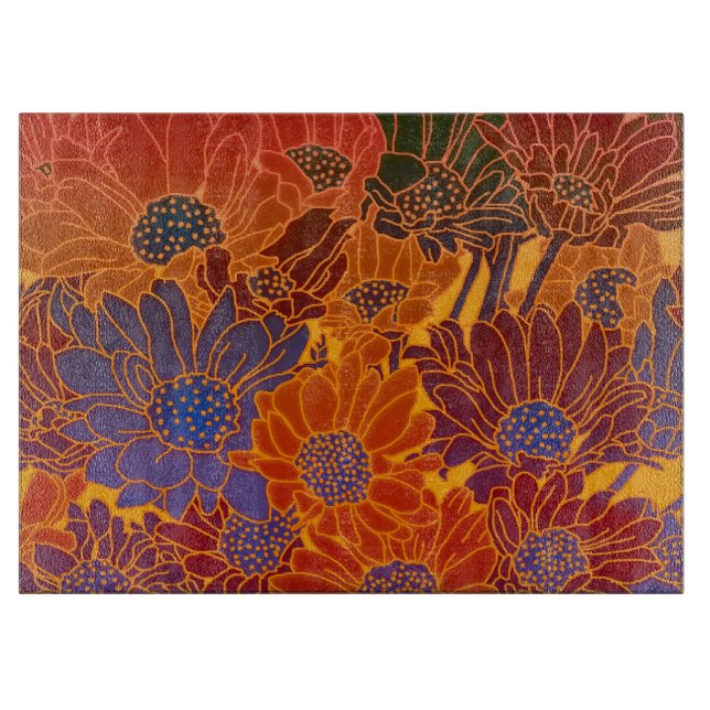 floral schneidebrett (Vorderseite)