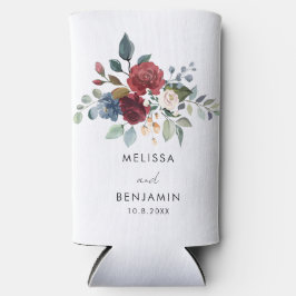 Floral Script Elegant Wedding Selters Dosenkühler