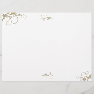 Floral Scrollwork Wedding Programme Modèle