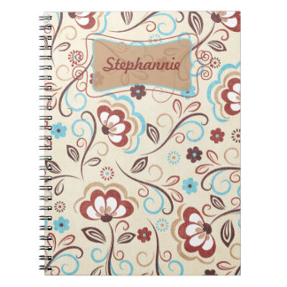 Floral se demande Carnet spiral