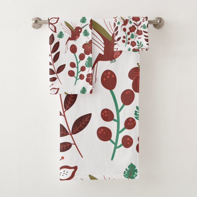 Floral seamless pattern birds and butterflies (En situation)