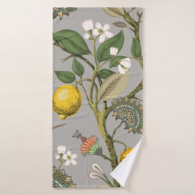 Floral seamless pattern. Botanical wallpaper. Plan (Serviette de bain)