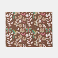 Floral seamless pattern flowers, leaves, butterfly