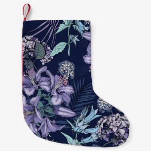 Floral seamless pattern. There are Lily, Hydrangea Kleiner Weihnachtsstrumpf