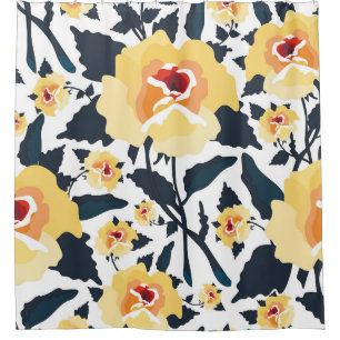 Floral seamless pattern with roses. seamless texti duschvorhang