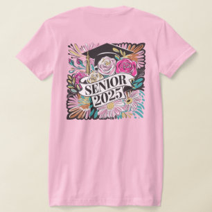 Floral Senior 2025 Angepasster T - Shirt