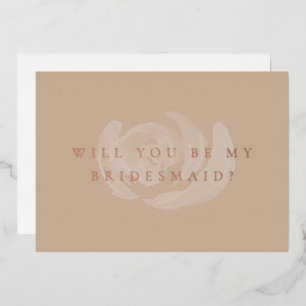 Floral Seras-Tu Ma Carte D'Épouse Gold Foil