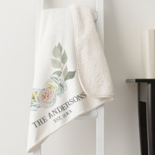 Floral Sherpa Blanket Sherpadecke