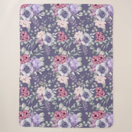 Floral Sherpa Blanket Sherpadecke