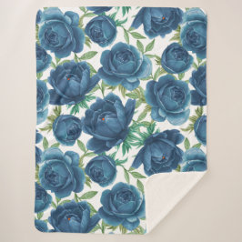 Floral Sherpa Blanket Sherpadecke