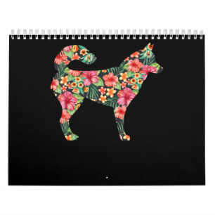 Floral sibirisches Husspensum Liebliches Hundesch Kalender