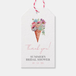 Floral Sie wurde ins Brautparty geschossen Geschenkanhänger