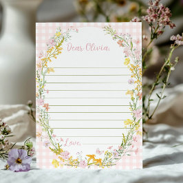 Floral Silly Goose Time Capsule Note Message Card Dankeskarte