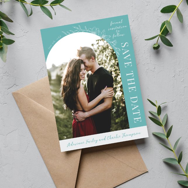 Floral Simplicity 1 Caribbean Teal Save The Date a (Von Creator hochgeladen)