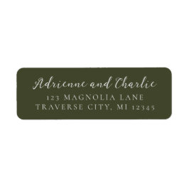 Floral Simplicity 1 Modern Green Return Address