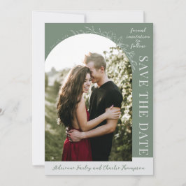 Floral Simplicity 1 | Modern Green | Save The Date