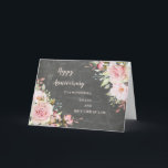 Floral Sister & Brother in Law Wedding Jubiläum Karte<br><div class="desc">Glückliche Hochzeitskarte für Schwestern und Schwestern im Jurastudium mit eleganten,  rosafarbenen Aquarellfarben und Chalkboard-Hintergrund und dem gefühlvollen Vers.</div>