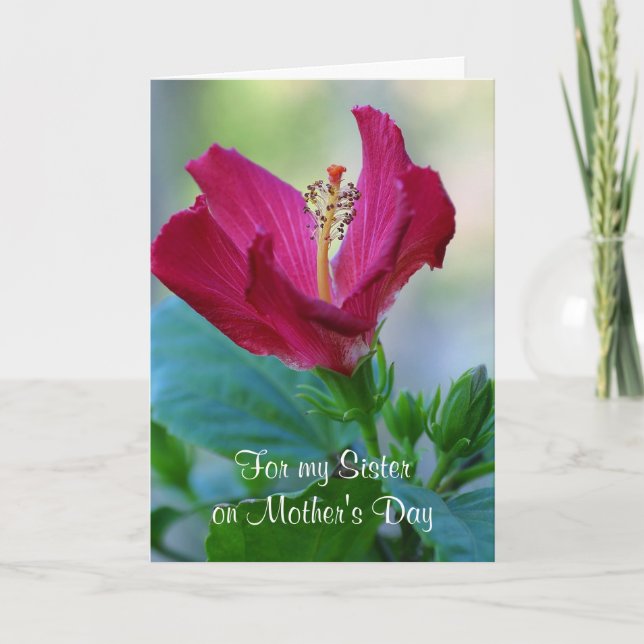 Floral Sister Mother's Day Card Karte (Vorderseite)