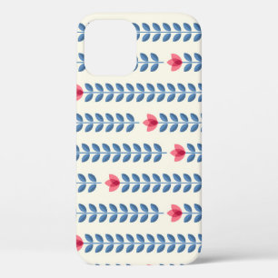 Floral skandinavisches geometrisches Retro-Tapete Case-Mate iPhone Hülle