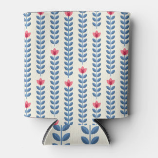 Floral skandinavisches geometrisches Retro-Tapete Dosenkühler