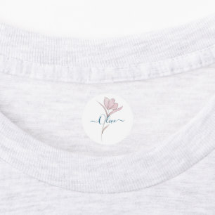 Floral Sketch Aquarell Personalisiert Etiketten