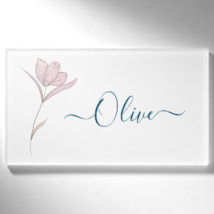 Floral Sketch Aquarell Personalisiert Namenschild