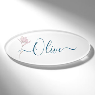 Floral Sketch Aquarell Personalisiert Namenschild