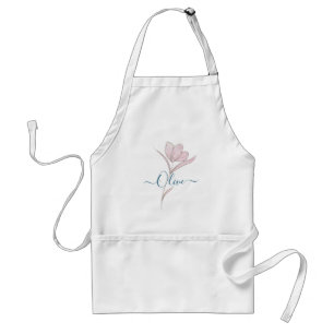 Floral Sketch Aquarell Personalisiert Schürze