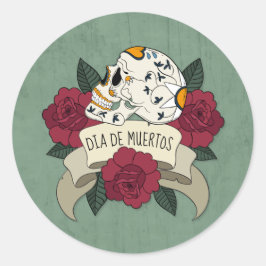 Floral Skull Dia de los Muertos | Aufkleber