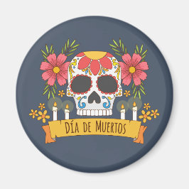 Floral Skull Dia de los Muertos | Magnet