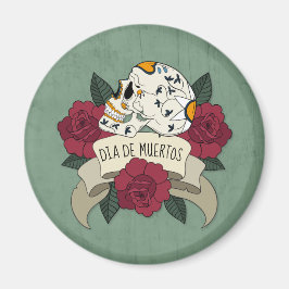 Floral Skull Dia de los Muertos | Magnet