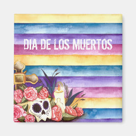 Floral Skull Dia de los Muertos | Magnet