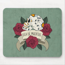 Floral Skull Dia de los Muertos | Mousepad