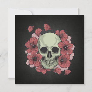 Floral Skull Dia de los Muertos Party Einladung