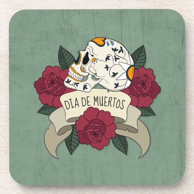 Floral Skull Dia de los Muertos | UNTERSETZER (Vorderseite)