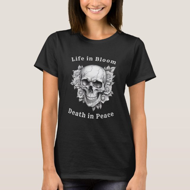 Floral Skull Halloween T-Shirt (Vorderseite)