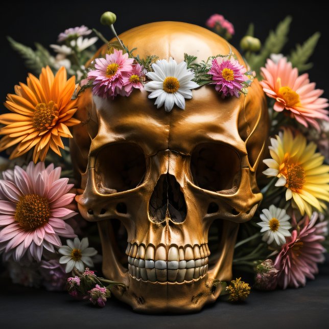 Floral-Skull-Musselin v7 Steampunk tissue Paper Seidenpapier (Von Creator hochgeladen)