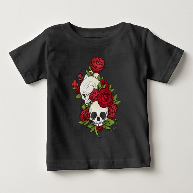 Floral Skulls Dia de los Muertos | Shirt (Vorderseite)