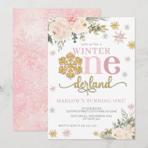 Floral Snowflake ONEderland 1. Geburtstag