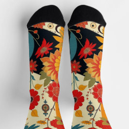 floral socken