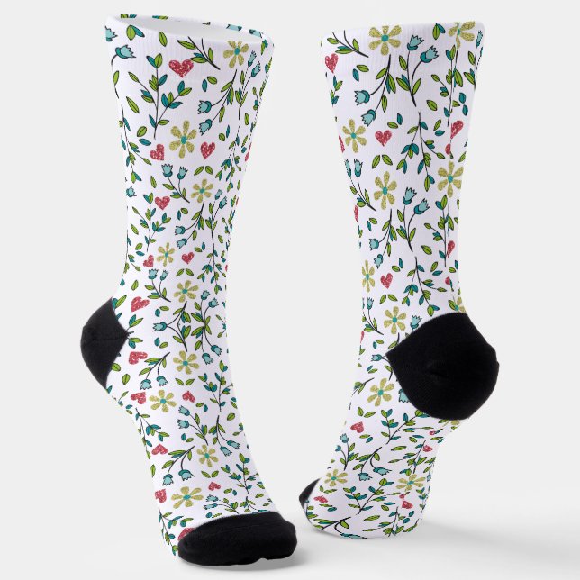 floral socken (Gewinkelt)