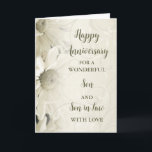 Floral Son & Son in Law Wedding Jubiläum Karte<br><div class="desc">Glückliche Hochzeitskarte für Jung und Sohn im Jura mit wunderschönen Vintagen Blume Muster und sentimental Vers.</div>
