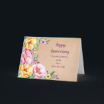 Floral Son & Son in Law Wedding Jubiläum Karte<br><div class="desc">Glückliche Hochzeitskarte für Jung und Sohn im Jura mit rustikalen Blume und herzlichen Vers.</div>