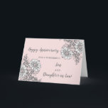 Floral Son & Tochter im Jura Hochzeitstag Karte<br><div class="desc">Glückliche Hochzeitskarte für Sohn und Tochter im Gesetz mit hübschen rosa und weißen Blume,  und herzlichen Vers.</div>