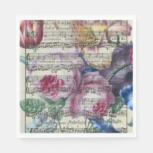 Floral Songs Serviette (Vorderseite)