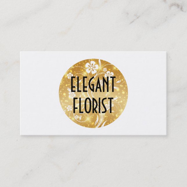 Floral & Sparkle Visitenkarte (Vorderseite)