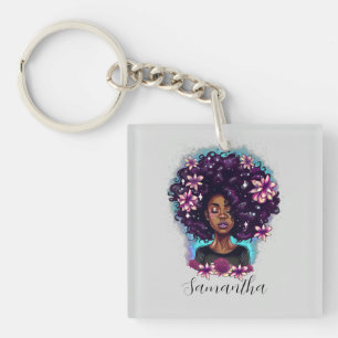 Floral Sparkling Afro Femme