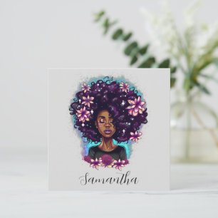 Floral Sparkling Afro Frau